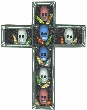 Day of The Dead Skull Cross
