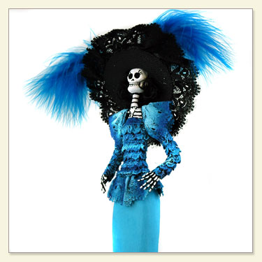 Day of The Dead Doll Blue
