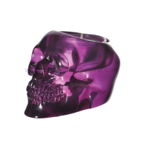 Purple Skull Votive Candle Holder