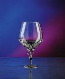 Skeleton With Bats Wine Glass-Discontinued
