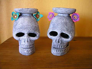 Day of The Dead Altar Candle Holder