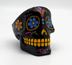 Day of the Dead Black Ashtray