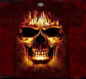 Flame Skull T Shirt