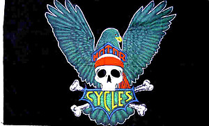 Biker Skull Motorcycle Flag