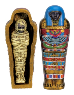 Blue Mummy and Sarcophagus 4 inch