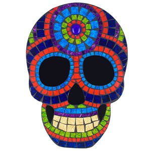 Day Of The Dead Mosaic Wall Hanging Blue