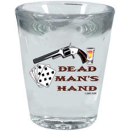 Dead Man's Hand Shot Glass