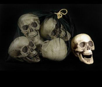 6 Medium Skulls Bag with Moveable Jaw