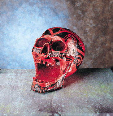 Tribal Open Skull Ashtray Red-Rare