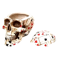 Poker Skull Candy Dish/Storage Box