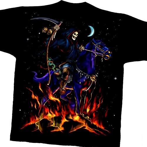 Grim Reaper T Shirt Printed Both Sides