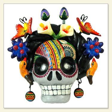 Day of The Dead Skull Wall Hanging